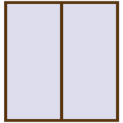 REHAU Euro 60 1998x2100 мм WALNUT з двох сторін