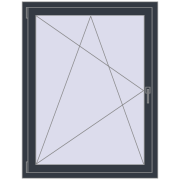 Вікна 1000x1300 мм REHAU Euro 60 ANTHRACITE_GREY_STRUKTURAL з двох сторін