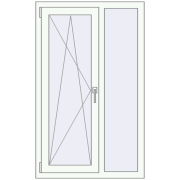 REHAU Euro 70 830x1350 мм Білий (RAL 9016) з двох сторін