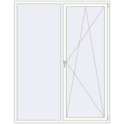 REHAU Brillant-Design 1725x2200 мм Білий (RAL 9016) з двох сторін