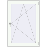 Вікна 900x1300 мм REHAU Euro 60 Білий (RAL 9016) з двох сторін