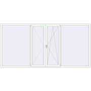 REHAU Euro 70 3300x1620 мм Білий (RAL 9016) з двох сторін