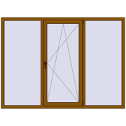 REHAU Euro 70 2040x1500 мм GOLDEN OAK з двох сторін