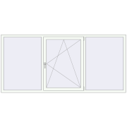 REHAU Euro 70 2590x1200 мм Білий (RAL 9016) з двох сторін