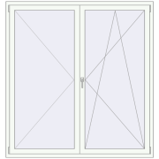 REHAU Euro 60 1700x1800 мм Білий (RAL 9016) з двох сторін