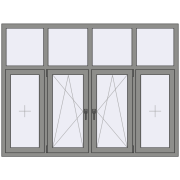 Altest Pony 375 2000x1500 мм RAL 9007 Grey aluminium з двох сторін Altest Pony 375 2000x1500 мм RAL 9007 Grey aluminium з двох сторін