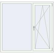 REHAU Euro 70 1500x1430 мм Білий (RAL 9016) з двох сторін