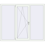 Вікна 1800x1500 мм REHAU Euro 60 Білий (RAL 9016) з двох сторін