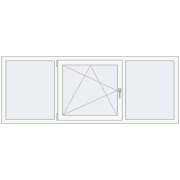 REHAU Euro 70 2100x800 мм Білий (RAL 9016) з двох сторін