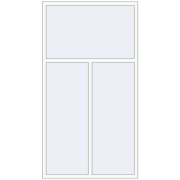 REHAU Euro 70 1300x2400 мм Білий (RAL 9016) з двох сторін