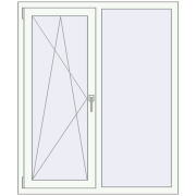 REHAU Euro 70 1150x1400 мм Білий (RAL 9016) з двох сторін