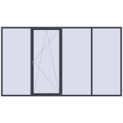 REHAU Euro 70 4000x2300 мм ANTHRACITE_GREY_STRUKTURAL з двох сторін
