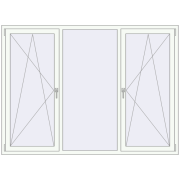 REHAU Brillant-Design 2090x1530 мм Білий (RAL 9016) з двох сторін