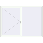 REHAU Euro 60 2200x1600 мм Білий (RAL 9016) з двох сторін