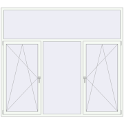 Вікна 2372x2123 мм REHAU Euro 70