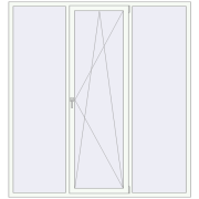 REHAU Euro 60 2050x2200 мм Білий (RAL 9016) з двох сторін