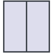 Вікна 1800x2000 мм REHAU Euro 70 ANTHRACITE_GREY_STRUKTURAL з двох сторін