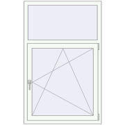 REHAU SYNEGO MD 950x1500 мм Білий (RAL 9016) з двох сторін