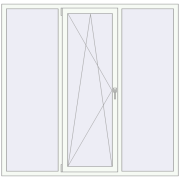 REHAU Brillant-Design 1870x1820 мм Білий (RAL 9016) з двох сторін