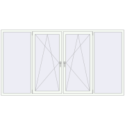 REHAU Euro 60 2785x1490 мм Білий (RAL 9016) з двох сторін