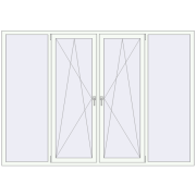 REHAU Euro 60 2500x1750 мм Білий (RAL 9016) з двох сторін