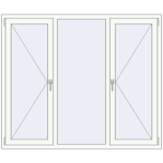 REHAU Euro 60 1700x1430 мм Білий (RAL 9016) з двох сторін