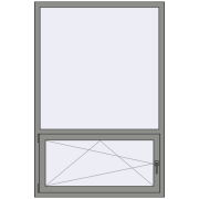 Altest Pony 375 1200x1800 мм RAL 9007 Grey aluminium з двох сторін