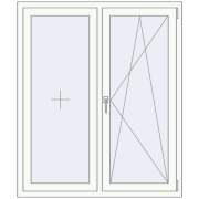 Вікна 1200x1420 мм REHAU Euro 60 Білий (RAL 9016) з двох сторін