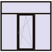 REHAU Euro 60 2050x2000 мм BLACK_BROWN з двох сторін