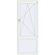 REHAU Brillant-Design 770x2010 мм Білий (RAL 9016) з двох сторін