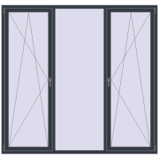 REHAU SYNEGO MD 2200x2100 мм ANTHRACITE_GREY_STRUKTURAL з двох сторін REHAU SYNEGO MD 2200x2100 мм ANTHRACITE_GREY_STRUKTURAL з двох сторін