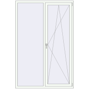 REHAU Euro 60 1400x2100 мм Білий (RAL 9016) з двох сторін REHAU Euro 60 1400x2100 мм Білий (RAL 9016) з двох сторін