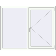REHAU Euro 70 1490x1220 мм Білий (RAL 9016) з двох сторін