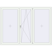 REHAU Euro 70 2300x1700 мм Білий (RAL 9016) з двох сторін