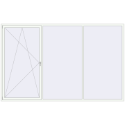 REHAU Euro 70 3500x2200 мм Білий (RAL 9016) з двох сторін REHAU Euro 70 3500x2200 мм Білий (RAL 9016) з двох сторін