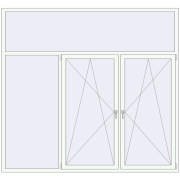 REHAU Euro 70 2500x2320 мм Білий (RAL 9016) з двох сторін