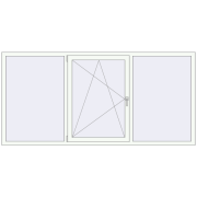 REHAU Euro 70 2500x1200 мм Білий (RAL 9016) з двох сторін REHAU Euro 70 2500x1200 мм Білий (RAL 9016) з двох сторін