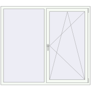 Вікна 1700x1500 мм REHAU SYNEGO MD Білий (RAL 9016) з двох сторін