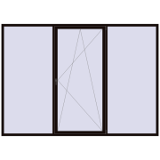 REHAU Brillant-Design 3160x2250 мм BLACK_BROWN з двох сторін