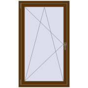 REHAU Euro 60 850x1440 мм WALNUT з двох сторін