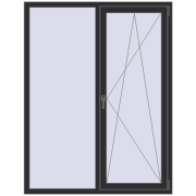 REHAU SYNEGO MD 1350x1750 мм ANTHRACITE_GREY_GLATT з двох сторін REHAU SYNEGO MD 1350x1750 мм ANTHRACITE_GREY_GLATT з двох сторін