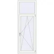 REHAU Euro 60 670x1950 мм Білий (RAL 9016) з двох сторін