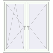 Вікна 1350x1500 мм REHAU Euro 70 Білий (RAL 9016) з двох сторін