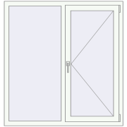 Вікна 1250x1300 мм REHAU Euro 70 Білий (RAL 9016) з двох сторін