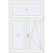 Вікна 1150x1700 мм REHAU Euro 70 Білий (RAL 9016) з двох сторін