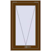 Вікна 600x1000 мм REHAU Euro 60 WALNUT з двох сторін