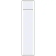 REHAU Euro 60 520x2280 мм Білий (RAL 9016) з двох сторін REHAU Euro 60 520x2280 мм Білий (RAL 9016) з двох сторін