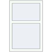 REHAU Euro 60 620x950 мм Білий (RAL 9016) з двох сторін