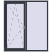 REHAU Brillant-Design 1400x1600 мм ANTHRACITE_GREY_STRUKTURAL з двох сторін REHAU Brillant-Design 1400x1600 мм ANTHRACITE_GREY_STRUKTURAL з двох сторін