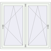 REHAU SYNEGO MD 1450x1350 мм Білий (RAL 9016) з двох сторін
